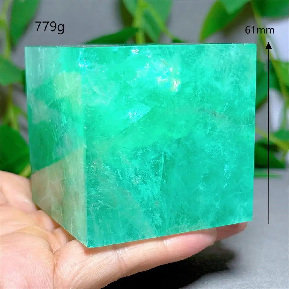 Green Fluorite Cube-ToShay.org