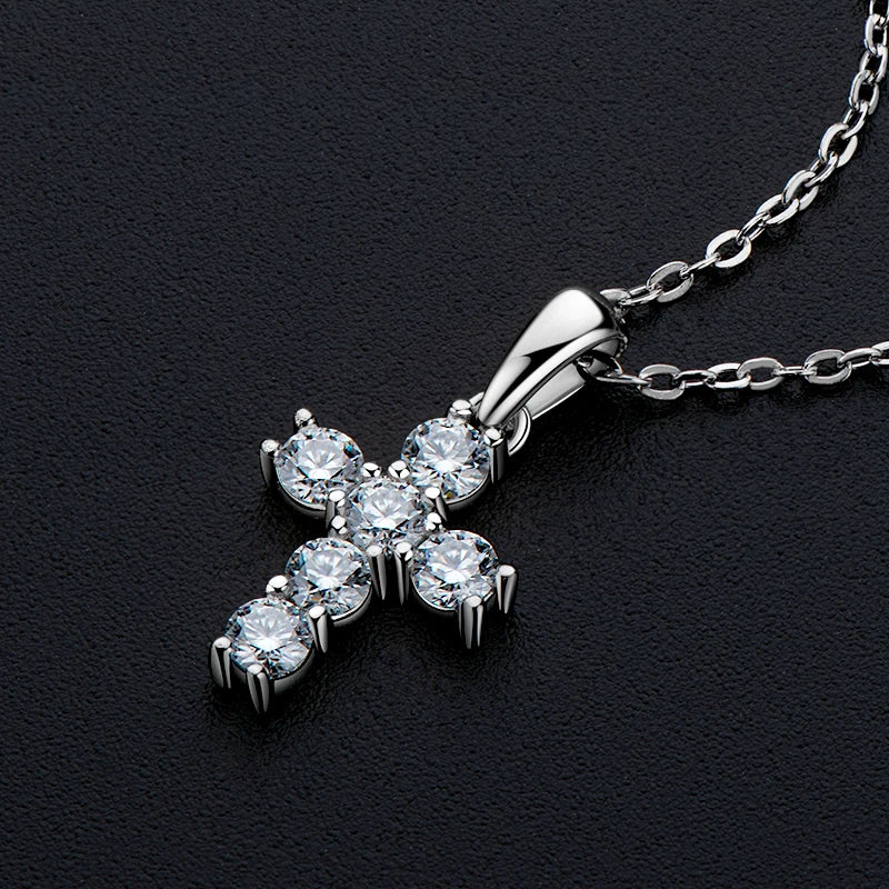 Gold Crystal Cross Pendant-ToShay.org