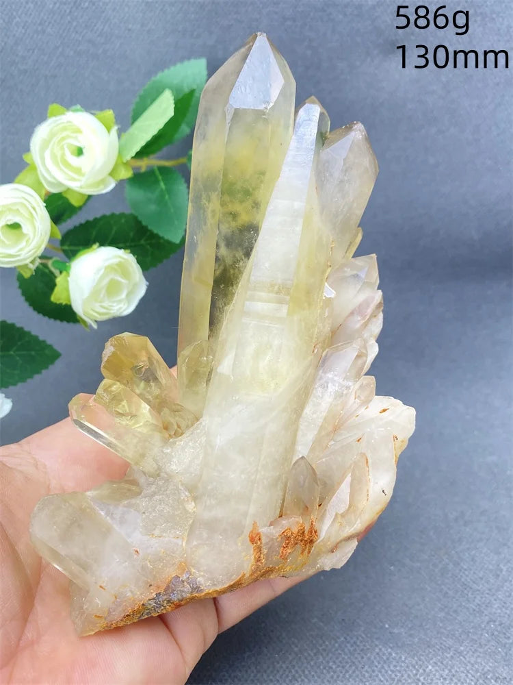 Yellow Quartz Cluster Crystal-ToShay.org