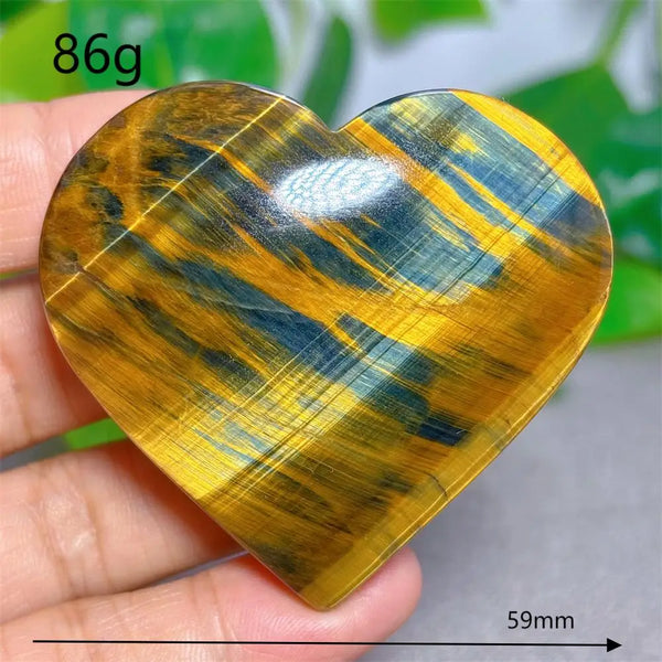 Yellow Blue Tiger Eye Heart-ToShay.org