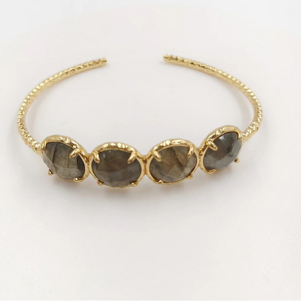 Mixed Crystal Cuff Bangle-ToShay.org
