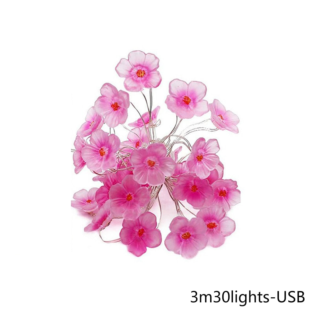 Pink Cherry Blossom String Lights-ToShay.org