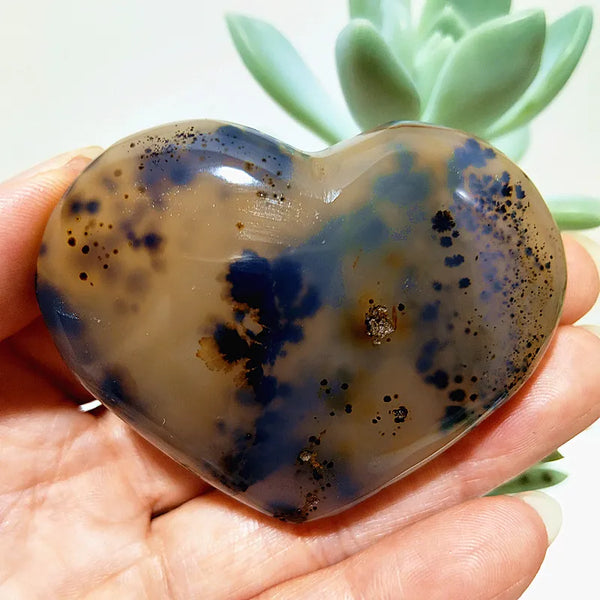 Yellow Moss Agate Heart-ToShay.org
