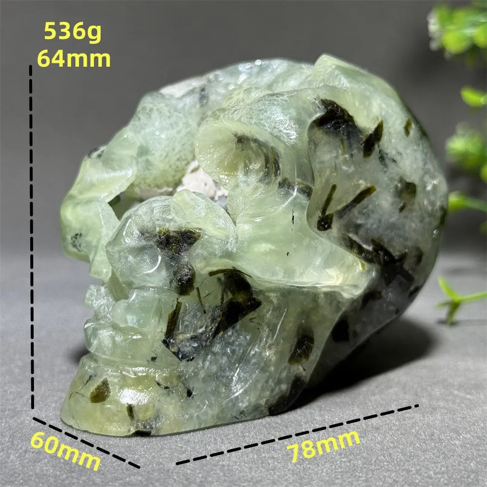 Green Grape Agate Skull-ToShay.org