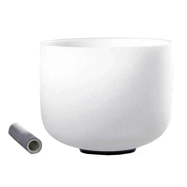 White Frosted Crystal Singing Bowl-ToShay.org