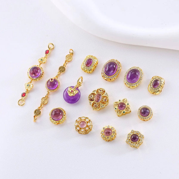 Gold Amethyst Beads-ToShay.org