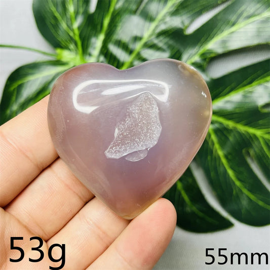 Grey Agate Geodo Heart-ToShay.org