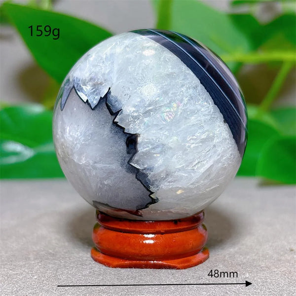 Black Silk Agate Ball-ToShay.org