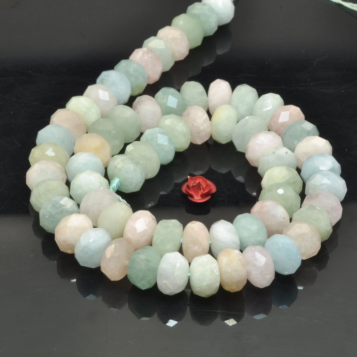 Blue Morganite Rondelle Beads-ToShay.org