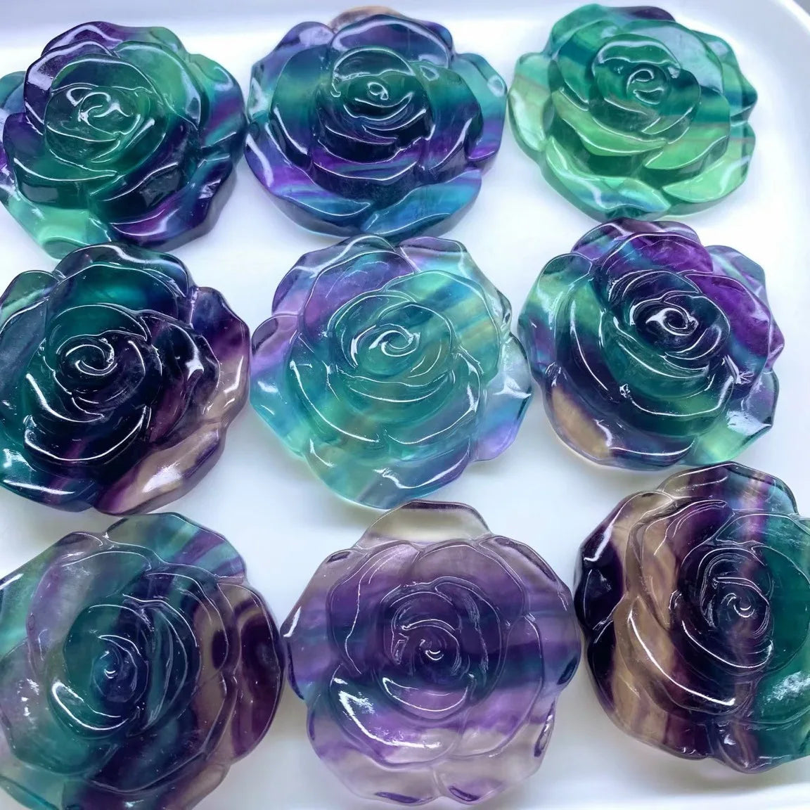 Rainbow Fluorite Figurines-ToShay.org