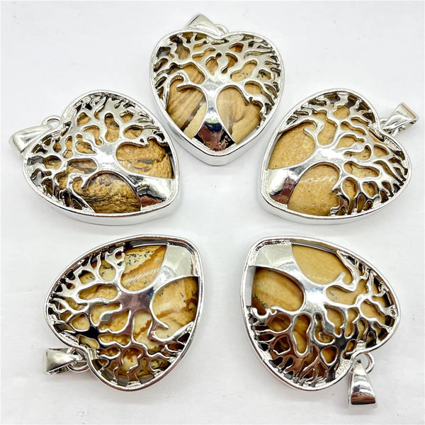 Mixed Crystal Quartz Tree Pendants-ToShay.org