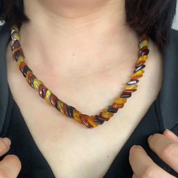 Yellow Amber Necklace-ToShay.org