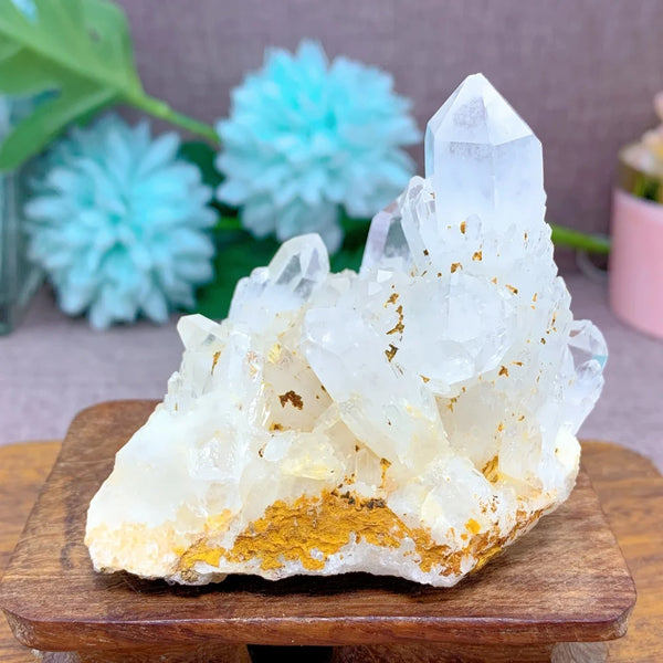 Clear Pineapple Quartz Cluster-ToShay.org