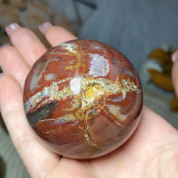 Brown Petrified Wood Ball-ToShay.org