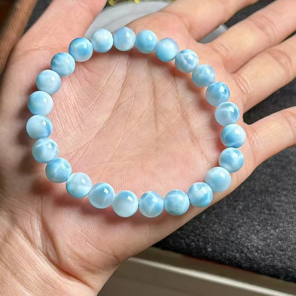 Blue Larimar Bead Bracelet-ToShay.org