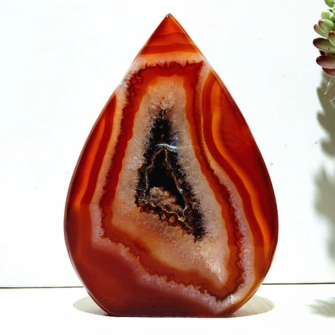 Red Agate Druzy Torch-ToShay.org