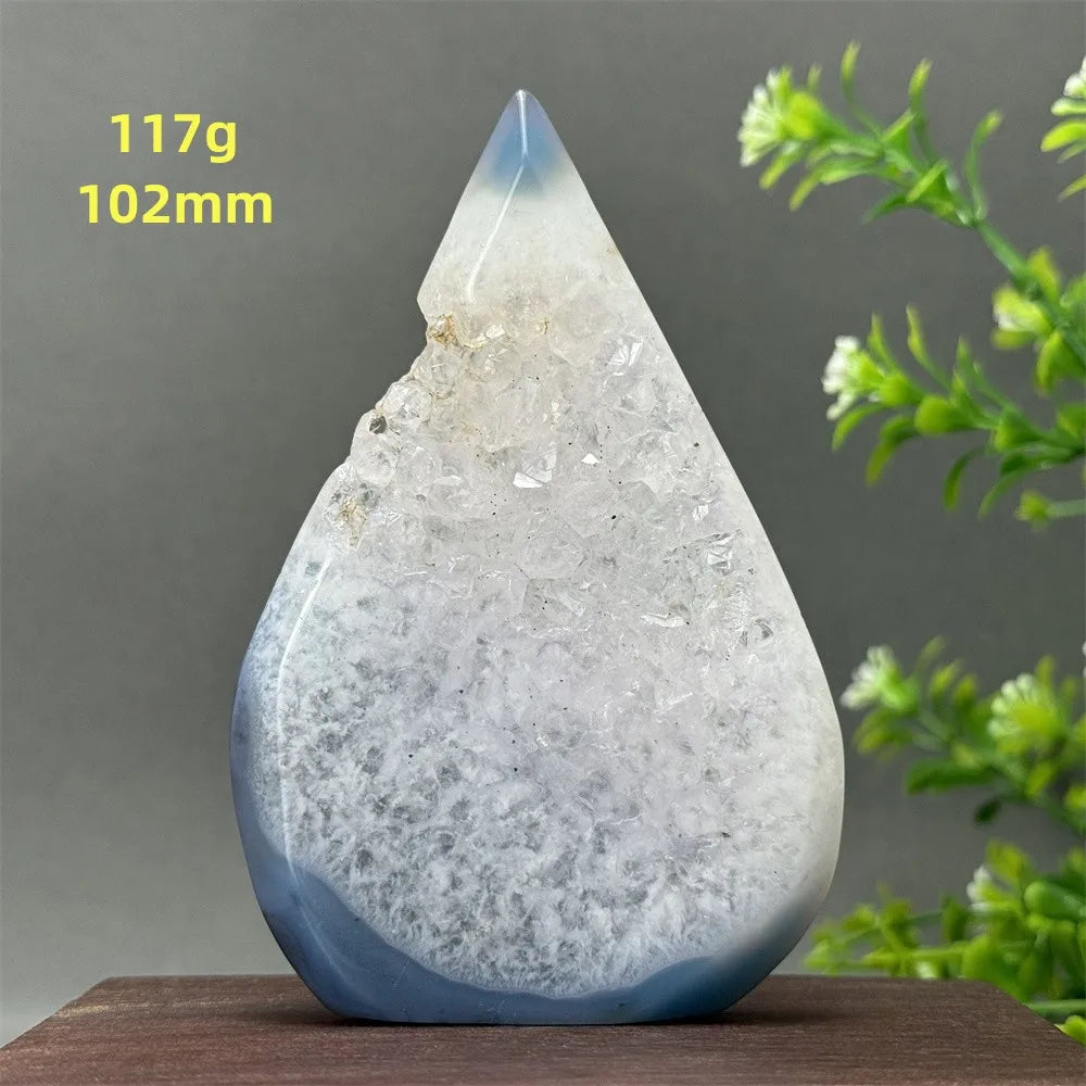 Blue Agate Geode Torch-ToShay.org