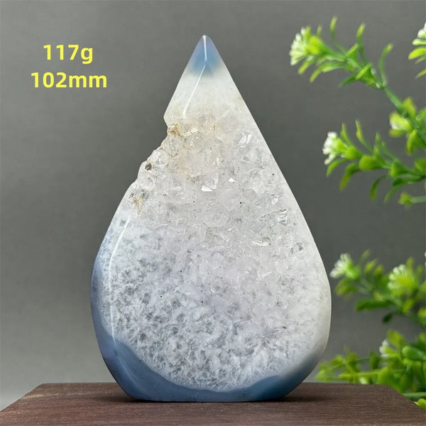 Blue Agate Geode Torch-ToShay.org