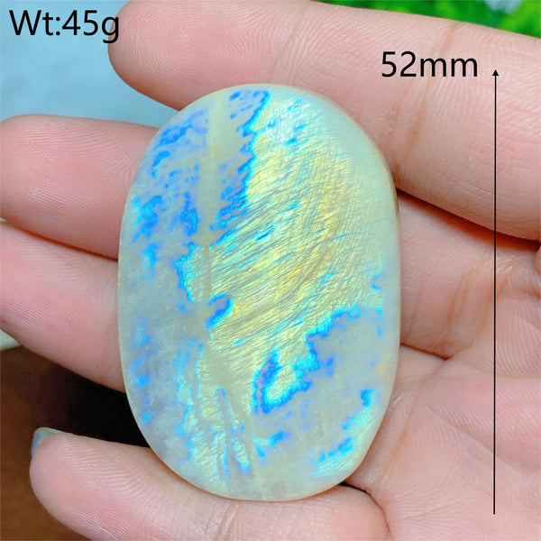 Blue Moonstone Palm Stones-ToShay.org