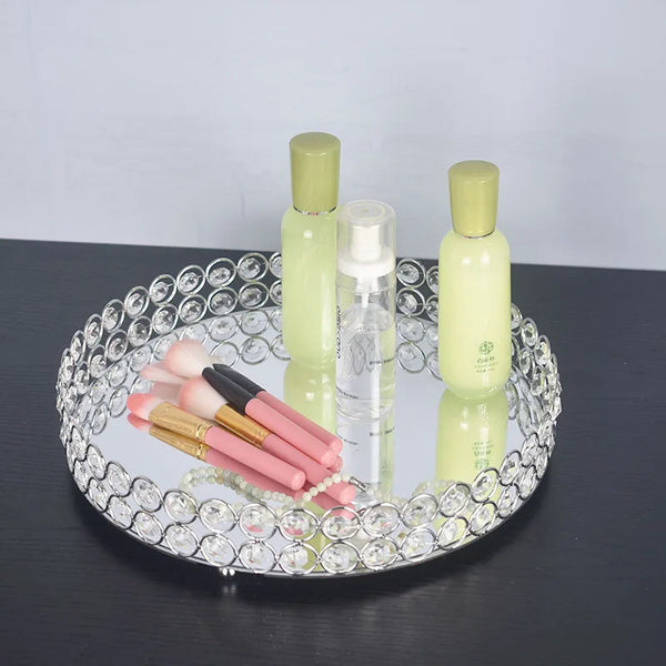 Crystal Bead Mirror Tray-ToShay.org