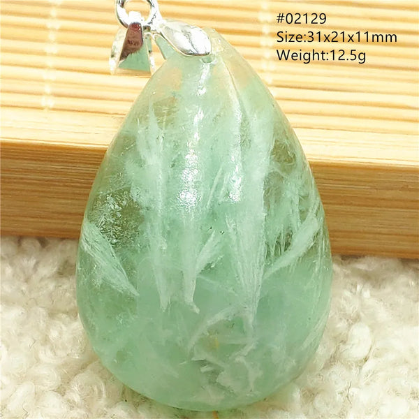 Green Blue Fluorite Pendant-ToShay.org