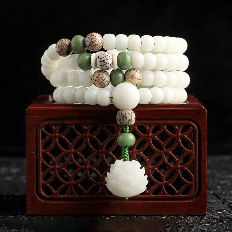 White Bodhi Root Beads-ToShay.org