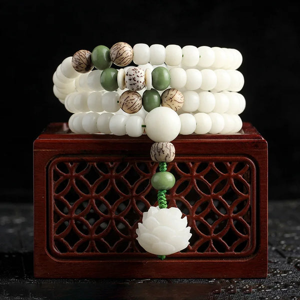 White Bodhi Root Beads-ToShay.org