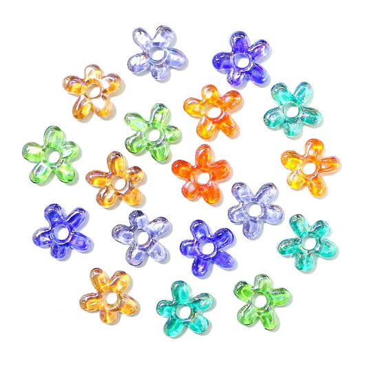 Mixed Glass Flower Pendants-ToShay.org