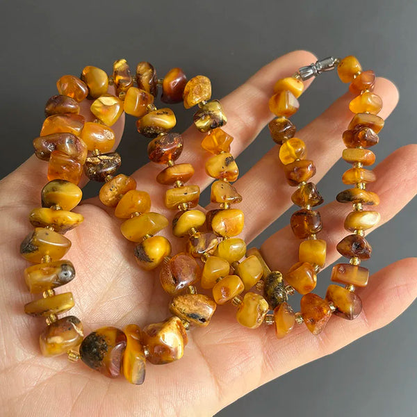Yellow Amber Necklace-ToShay.org