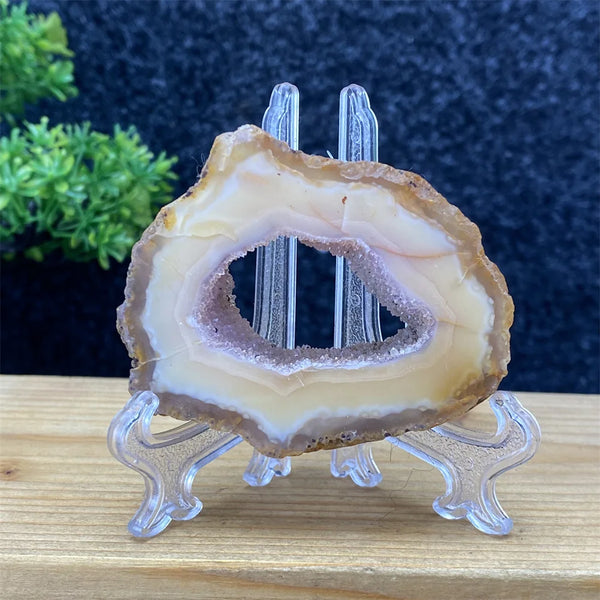 White Agate Geode Slices-ToShay.org