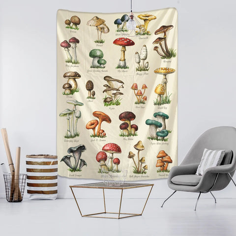 Mushroom Painting Tapestry-ToShay.org