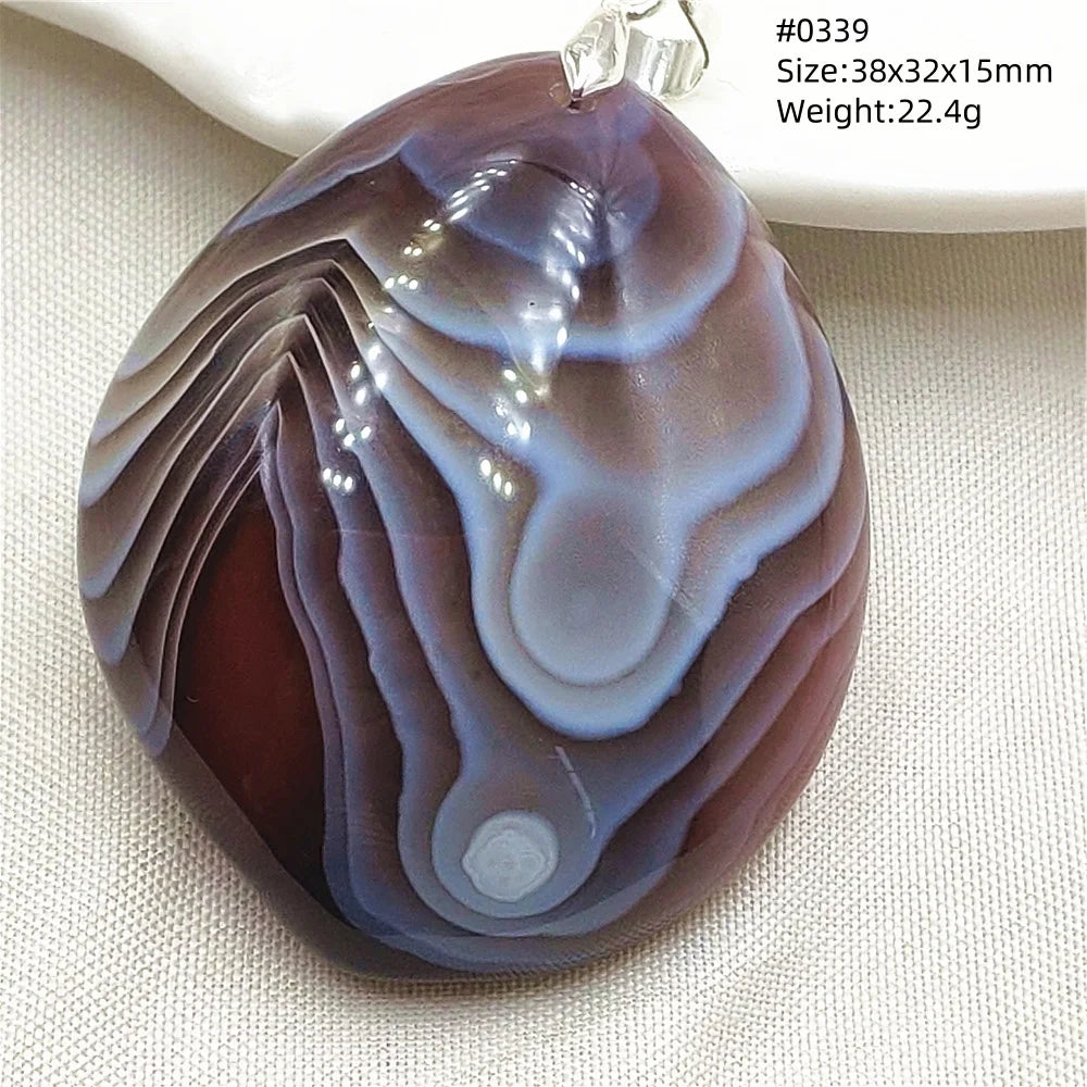 Grey Brown Agate Pendant-ToShay.org