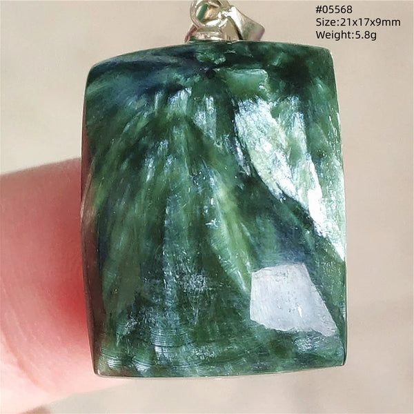 Green Seraphinite Pendant-ToShay.org