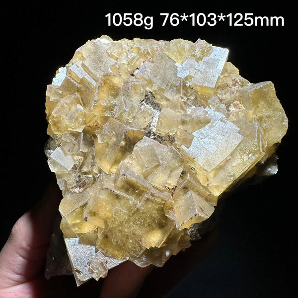 Yellow Fluorite Crystal Mineral-ToShay.org