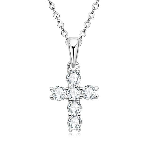 Gold Crystal Cross Pendant-ToShay.org