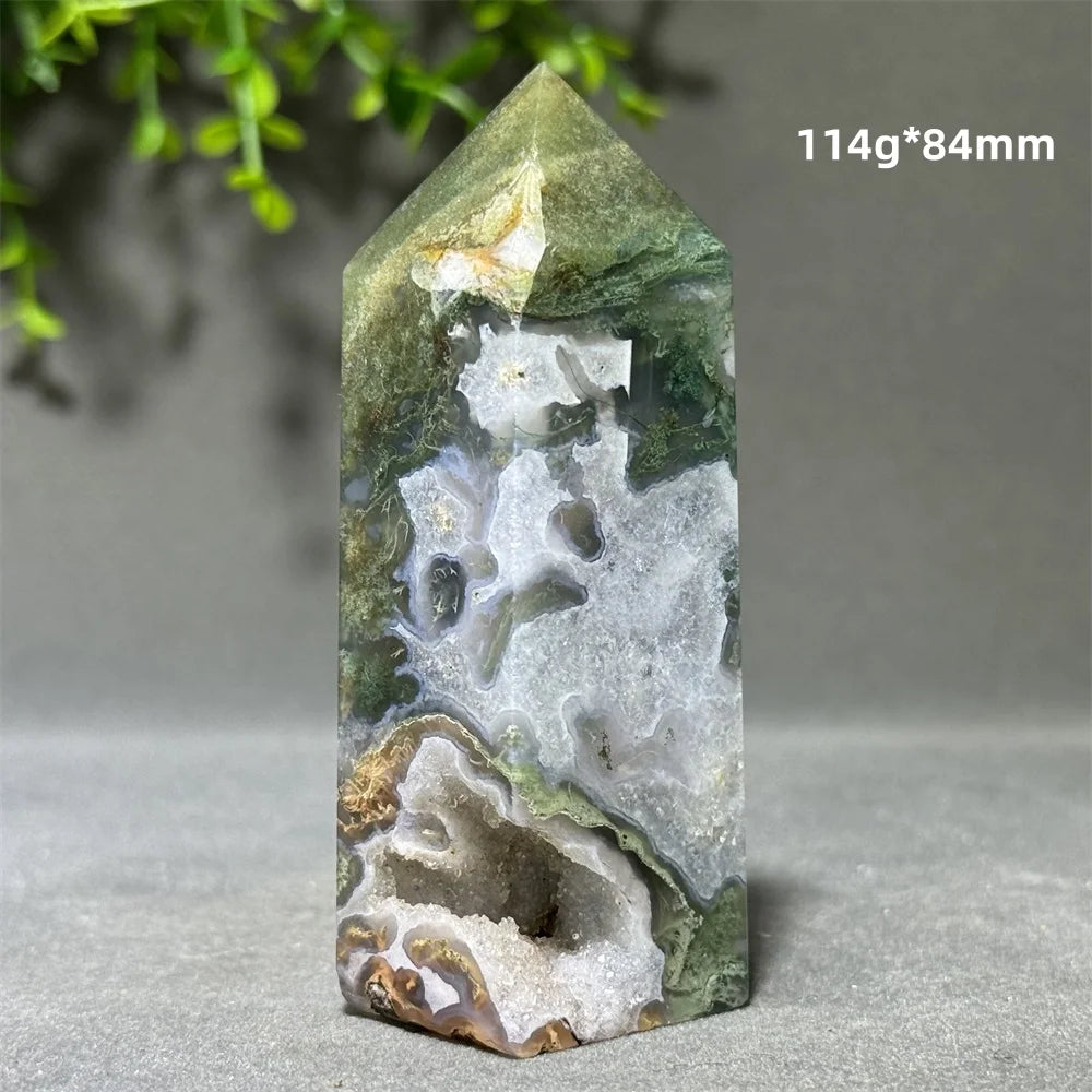 Green Aquatic Agate Tower-ToShay.org