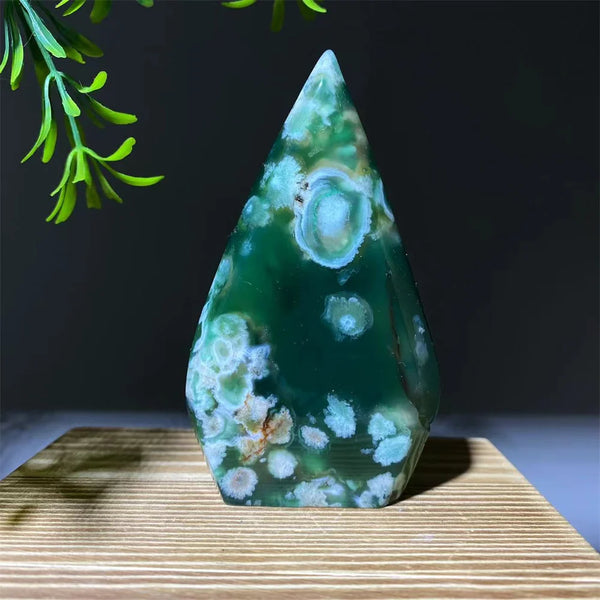 Green Flower Agate Tower-ToShay.org