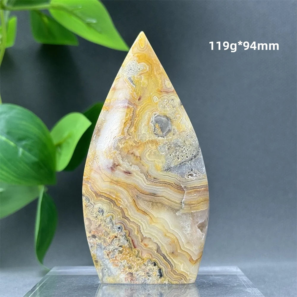 Yellow Crazy Agate Torch-ToShay.org