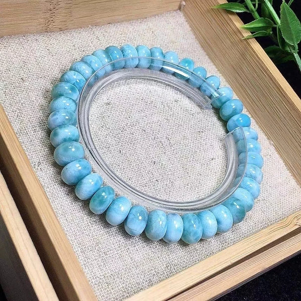 Blue Larimar Bead Bracelet-ToShay.org