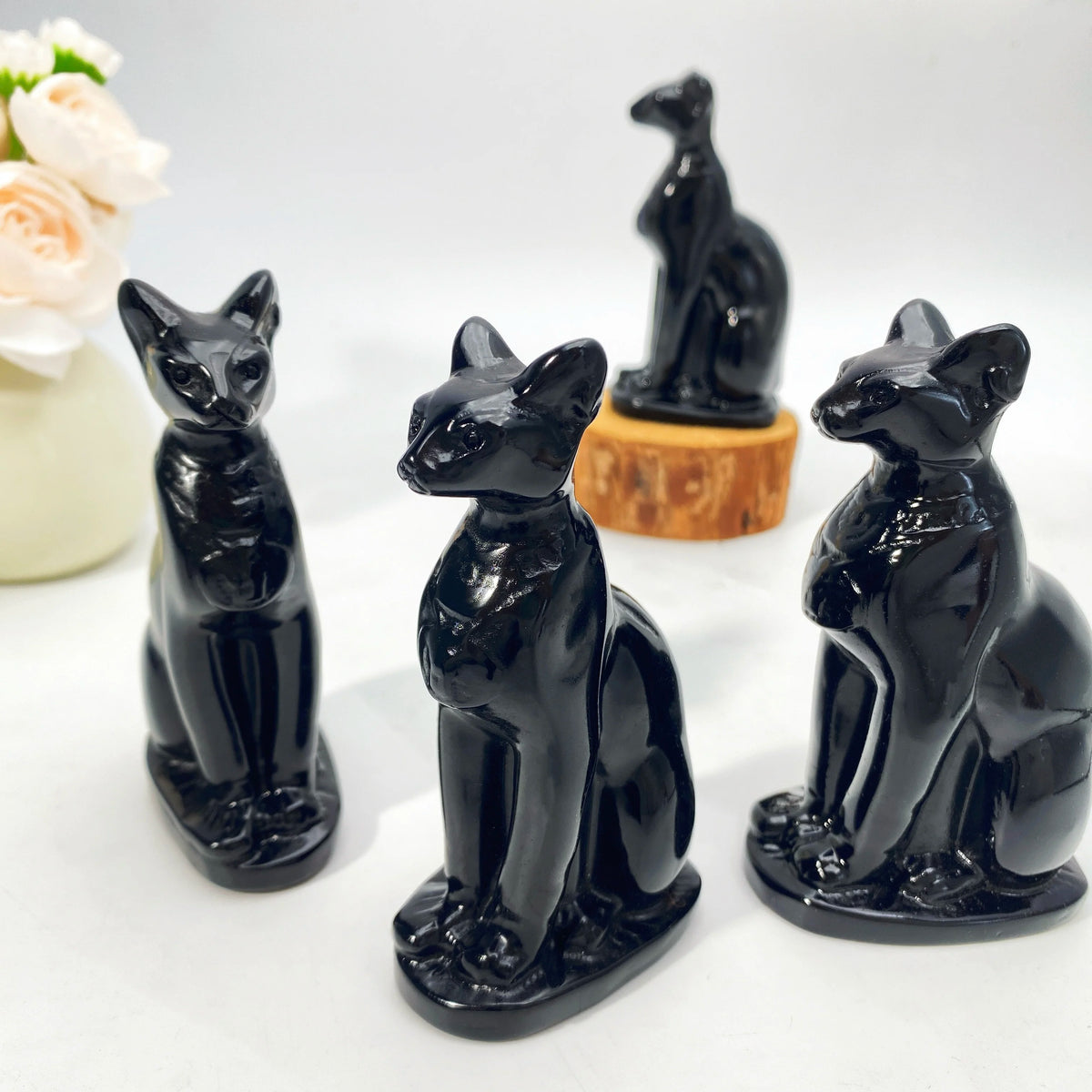 Black Obsidian Egyptian Cat-ToShay.org