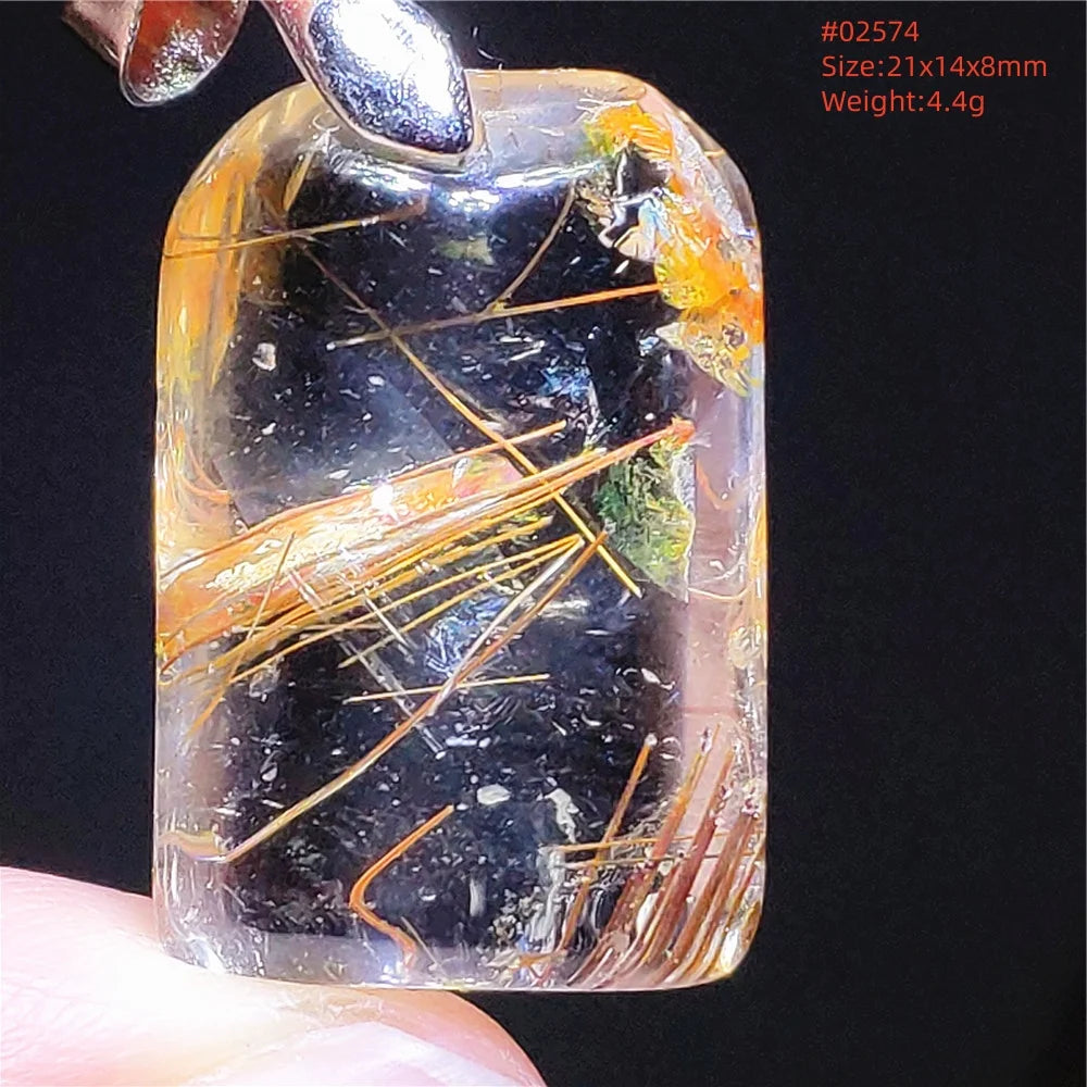 Gold Rutilated Quartz Pendant-ToShay.org