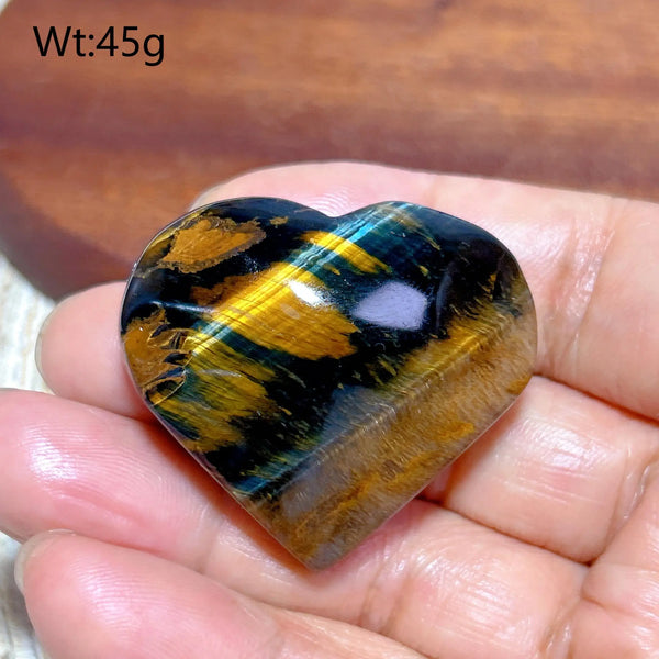 Yellow Blue Tiger Eye Heart-ToShay.org