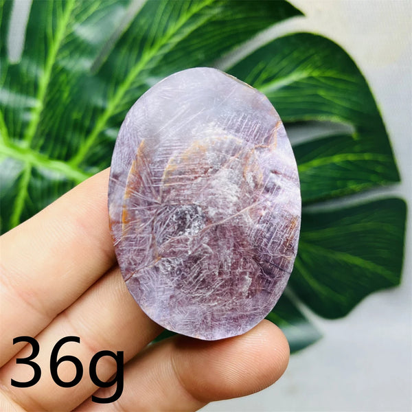 Purple Mica Crystal Palm Stone-ToShay.org