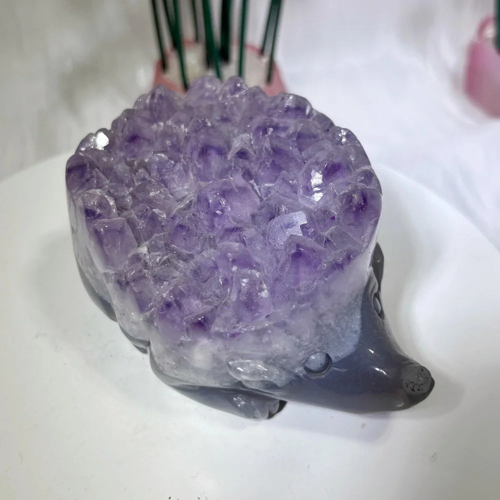 Purple Agate Amethyst Hedgehog-ToShay.org