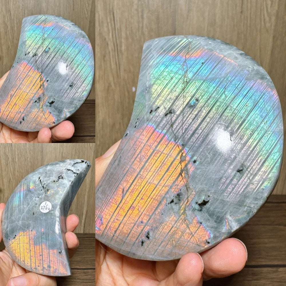 Purple Flashy Labradorite Moon-ToShay.org