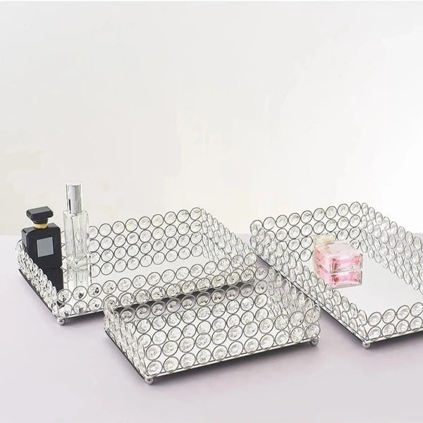 Crystal Bead Mirror Tray-ToShay.org