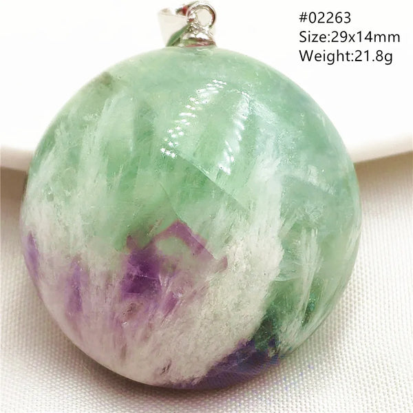 Green Feather Fluorite Pendant-ToShay.org