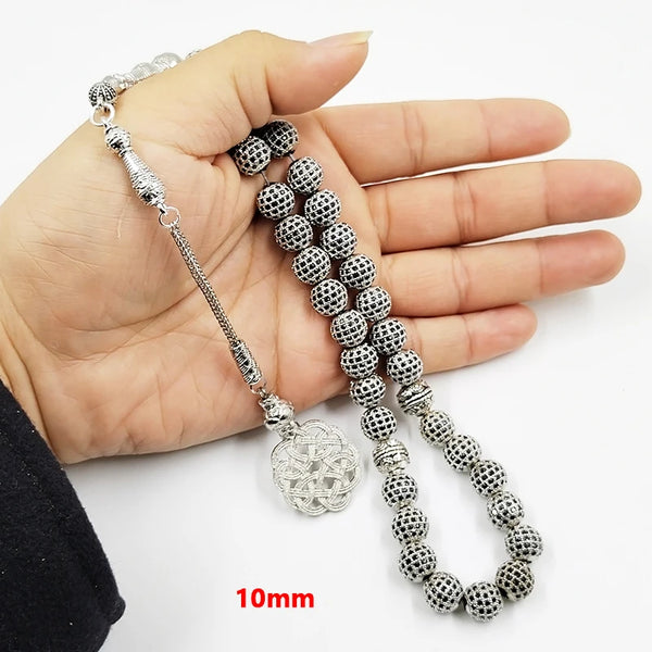 Silver Zircon Stone Prayer Beads-ToShay.org