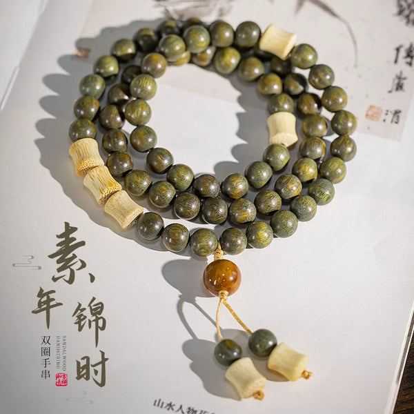 Green Sandalwood Mala Beads-ToShay.org