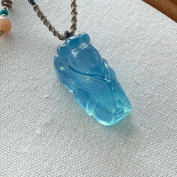 Blue Aquamarine Cicada-ToShay.org
